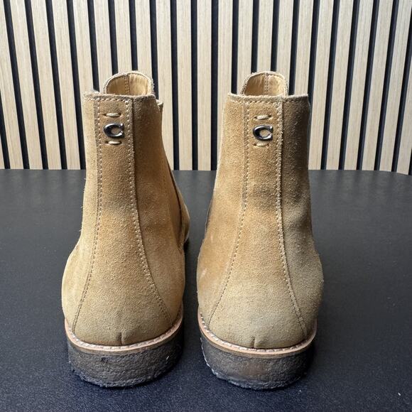 COACH SUEDE CHELSEA BOOTS IN PEANUT SIZE 44.5 - excellent used condition - Picture 4 of 9